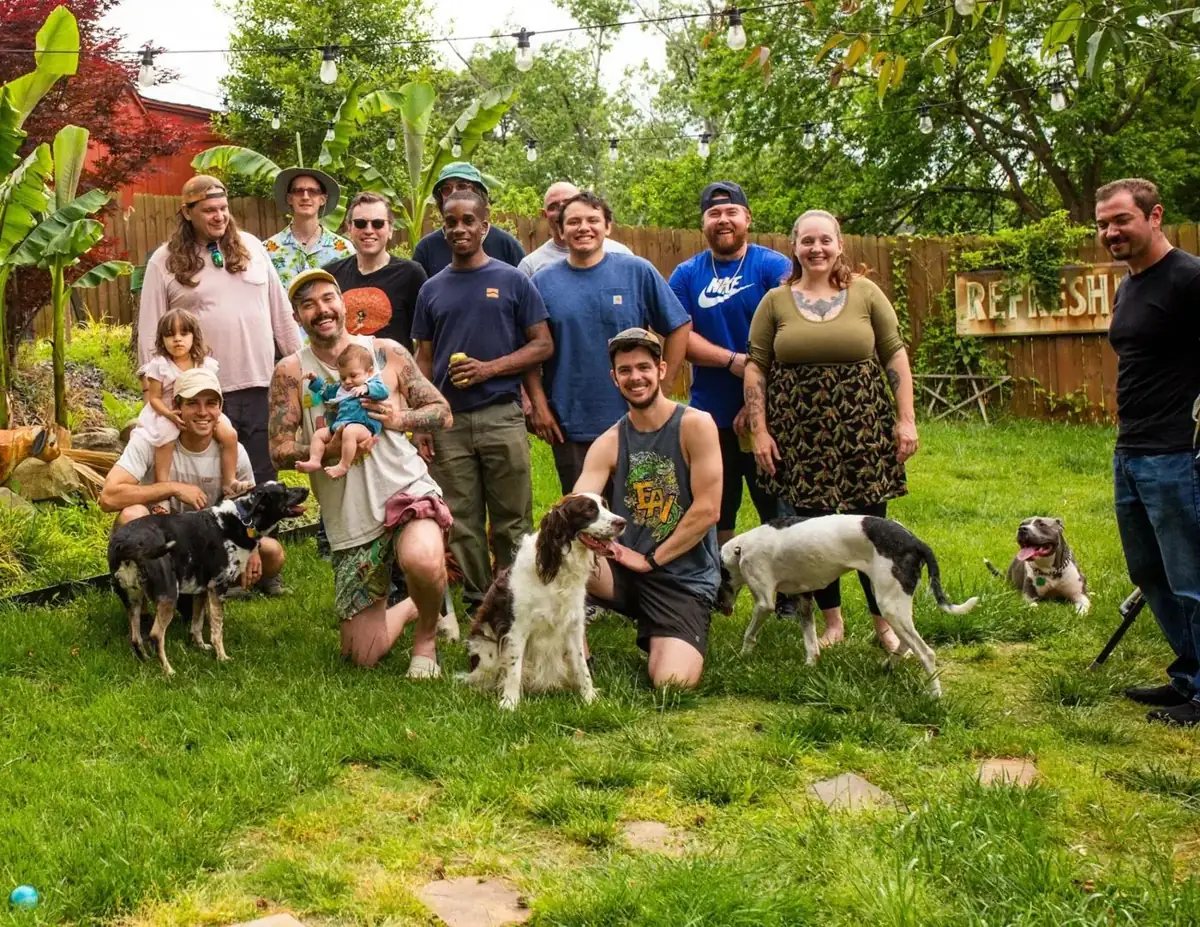 The Grantlanta Lawn crew together at a company cookout